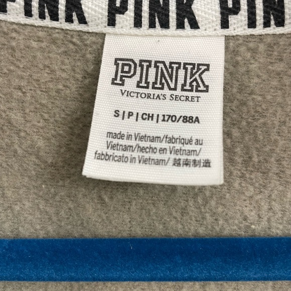 Victoria Secret Pink Olive Green Slouchy Graphic Lace Up Sz Oversized (Small) - Picture 4 of 5